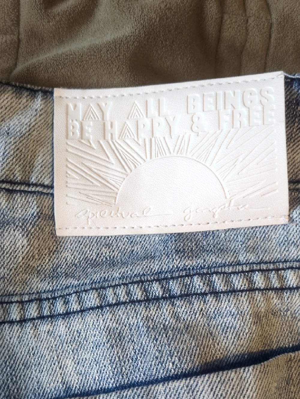 Spiritual Gangster Light Blue Denim Jean Shorts - Picture 5 of 6